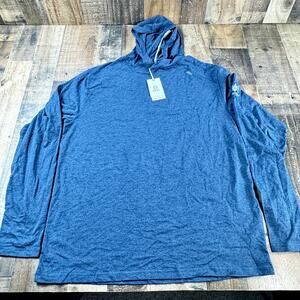 TASC Carrollton Hoodie MENS LARGE Navy NEW w TAGS Bamboo Cotton Thumb Holes